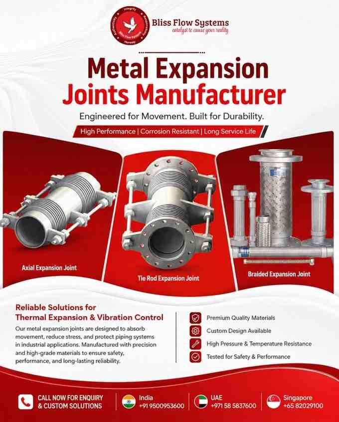 Dubai, Business, Metal Expansion Joints Manufacturer In India, UAE & Singapore | BlissFlow Systems