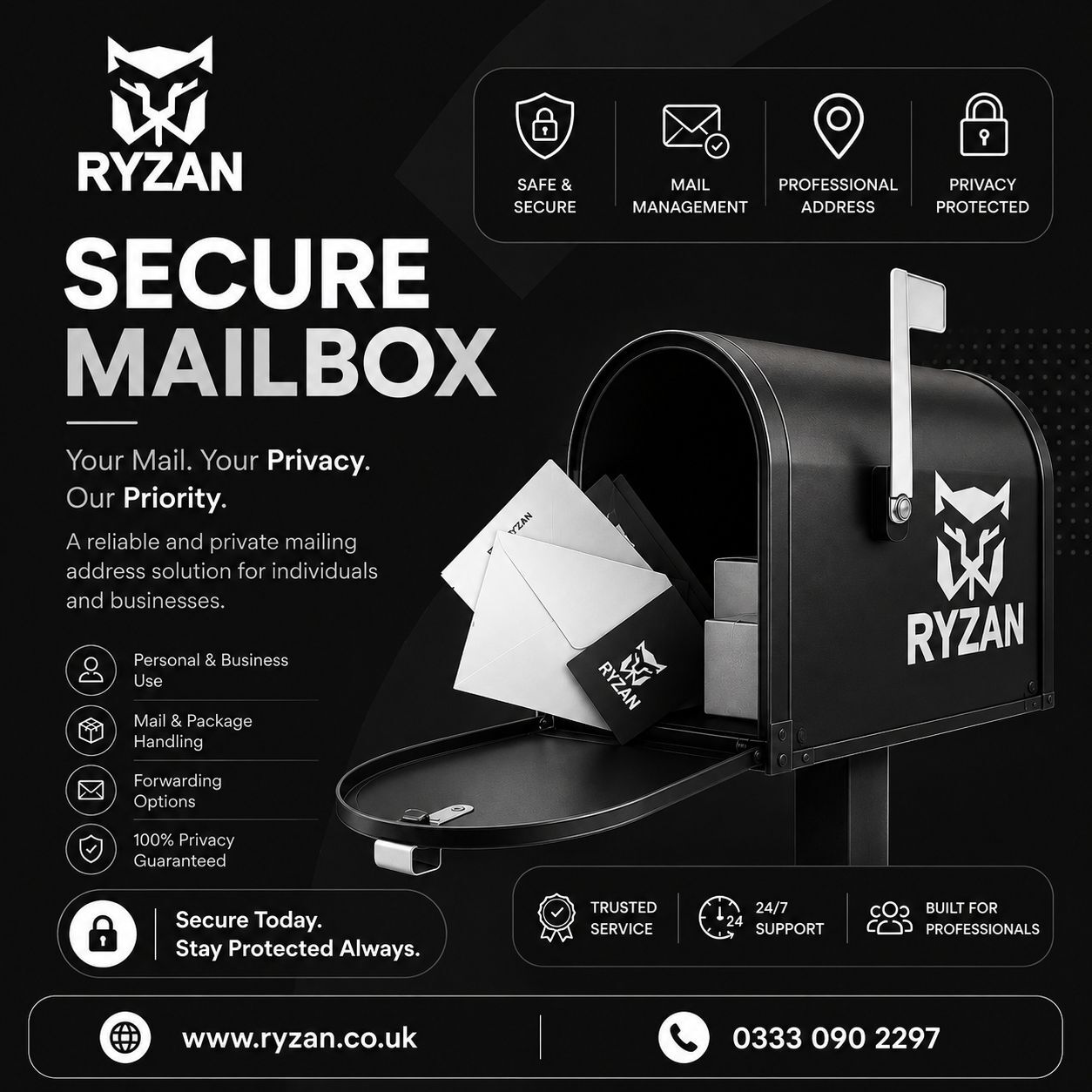 London, Security, Secure Mailbox Services In Bradford | RYZAN