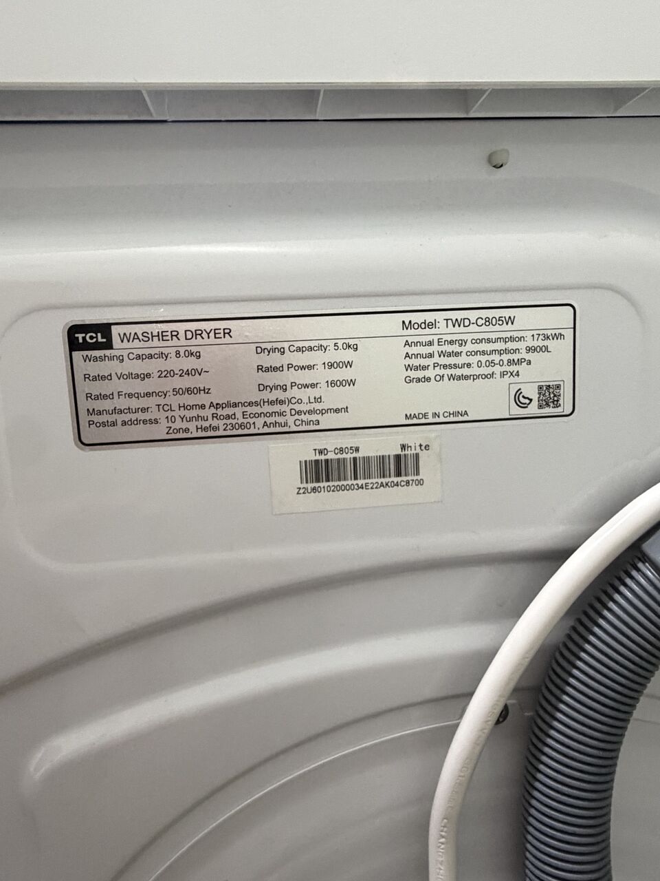 Al Bawadi, Household Items, SAR 1400,  ✨ TCL Washer And Dryer 8 Kg / 5 Kg – Excellent Condition ✨