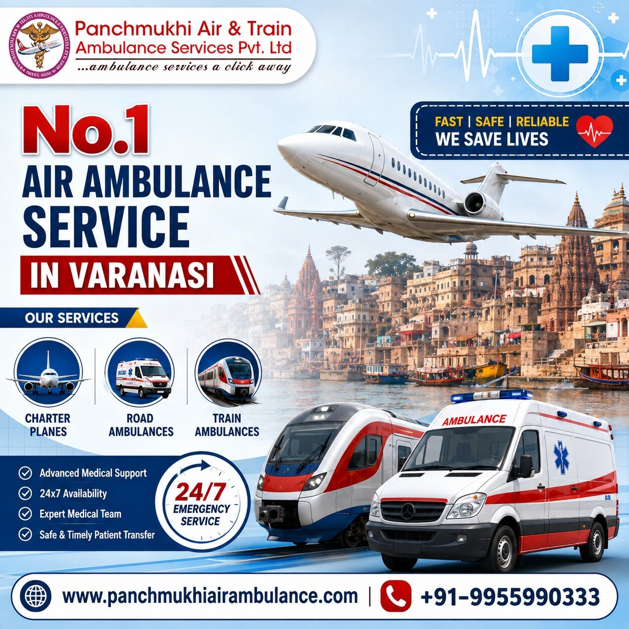 Mumbai, Health, Panchmukhi Air Ambulance Service In Varanasi Is Always Available For You