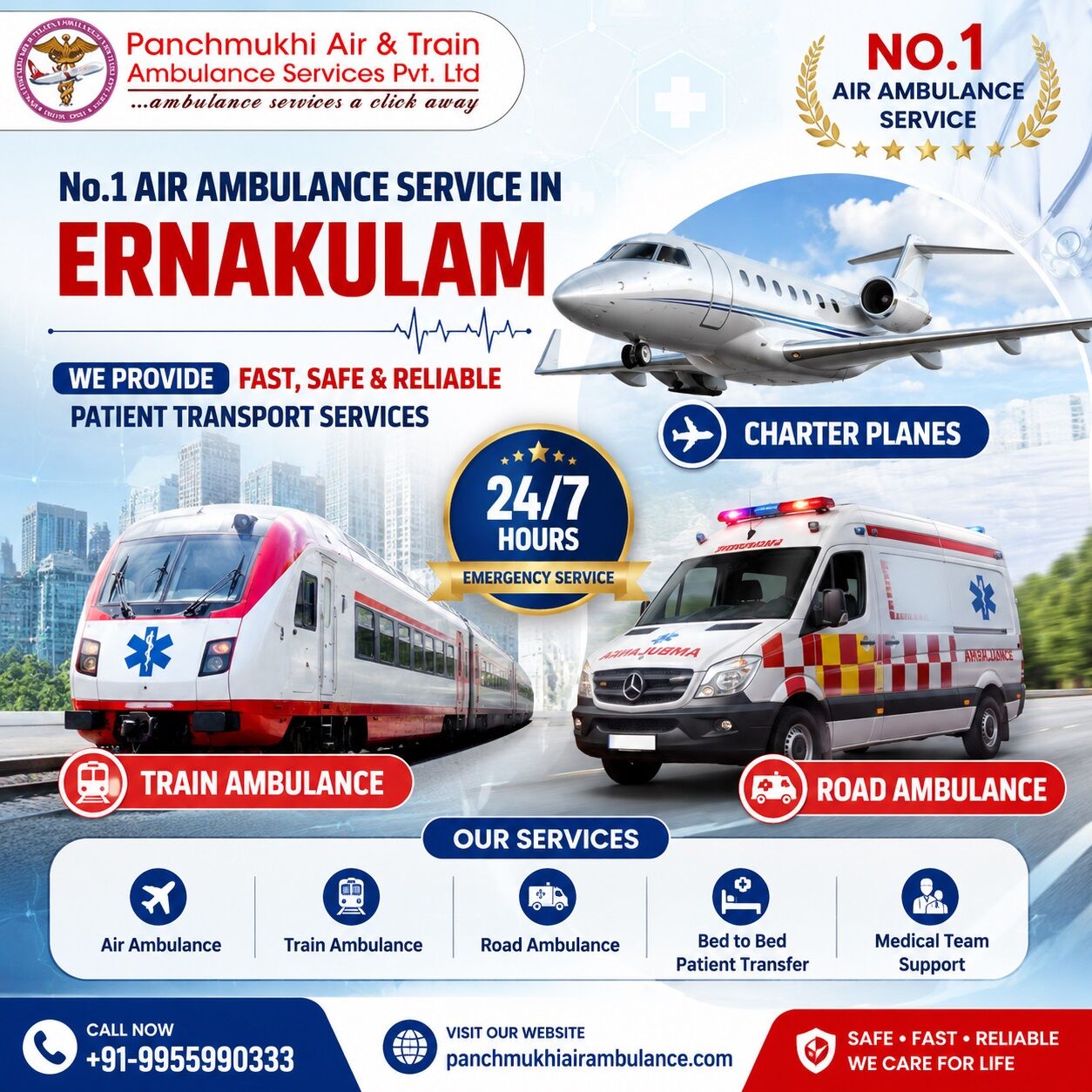 Mumbai, Health, The Panchmukhi Air Ambulance Service In Ernakulam Provides Excellent Patient Care