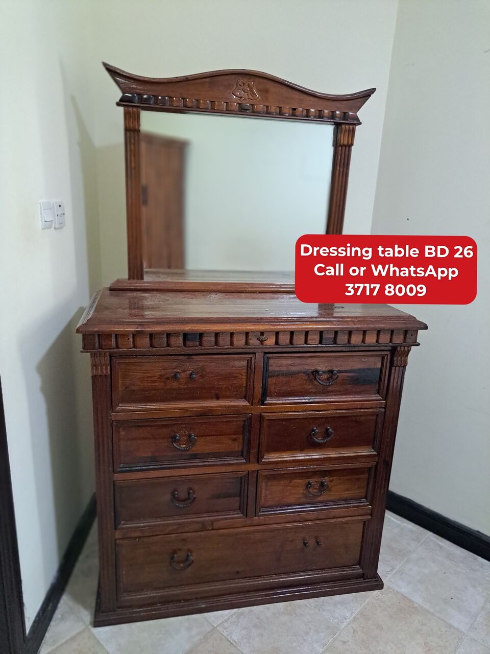 Manama, Furniture, BHD 26,  🌎🌐Dressing Table In Good Condition For Sale With Delivery