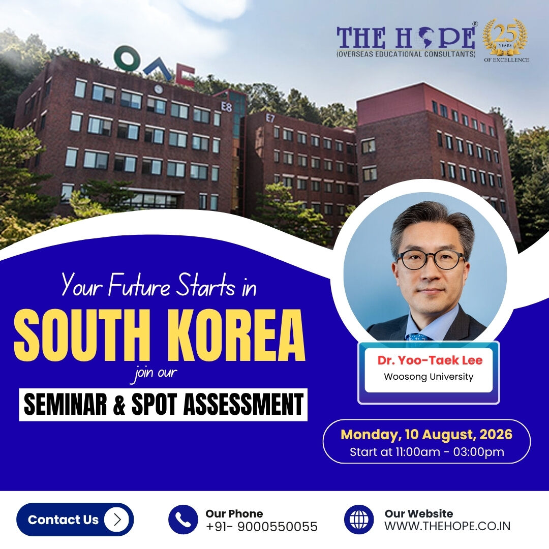 Kurnool, Education, Start Your Global Education Journey In South Korea