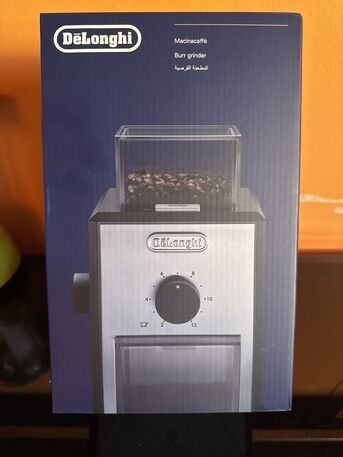 Jeddah, Appliances, SAR 270,  DeLonghi KG89 Burr Coffee Grinder &mdash; Brand New / Never Used