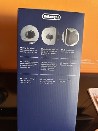 Jeddah, Appliances, SAR 270,  DeLonghi KG89 Burr Coffee Grinder &mdash; Brand New / Never Used