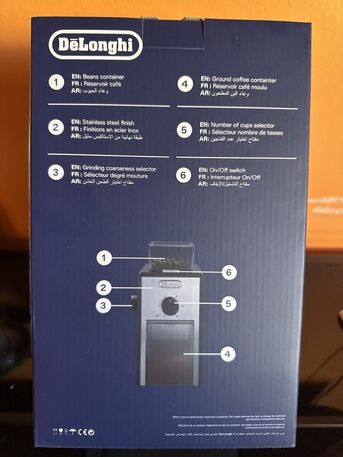 Jeddah, Appliances, SAR 270,  DeLonghi KG89 Burr Coffee Grinder &mdash; Brand New / Never Used