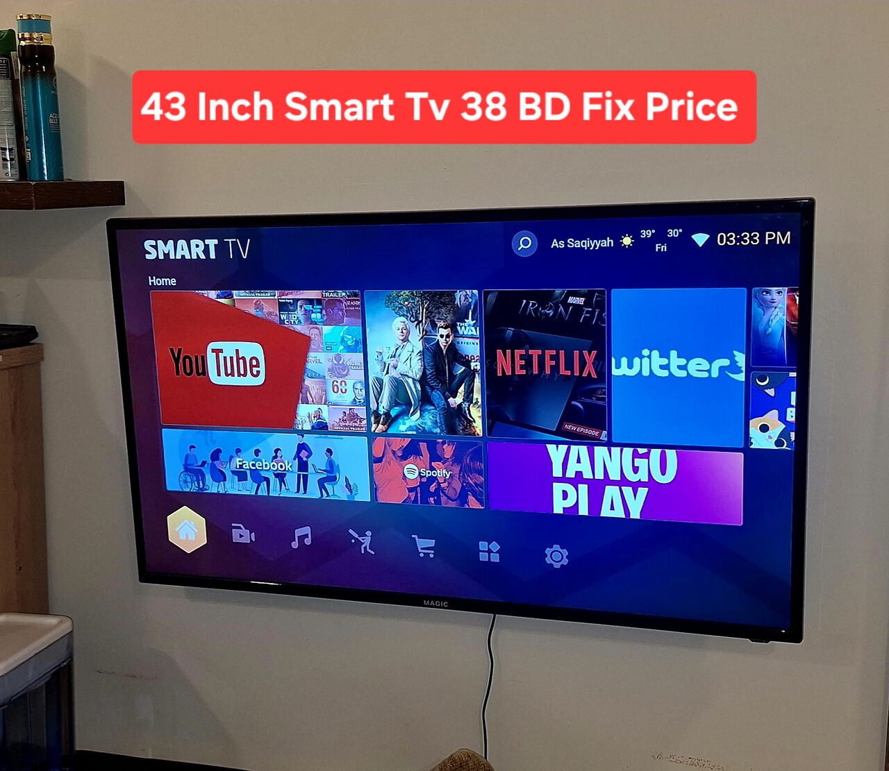 Manama, Electronics, BHD 38,  43 INCH SMART TV 38 BD LAST MSG 3670 8372 WTS AP NO CALL