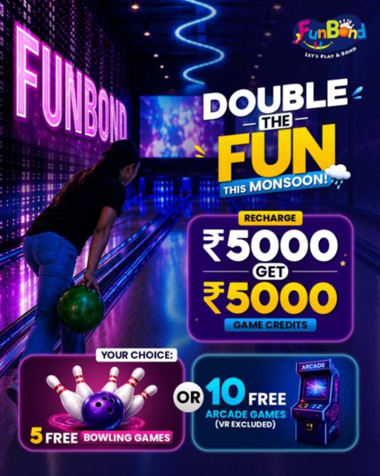 Aurangabad, Business, Double The Fun This Monsoon At Fun Bond 🎳🎮