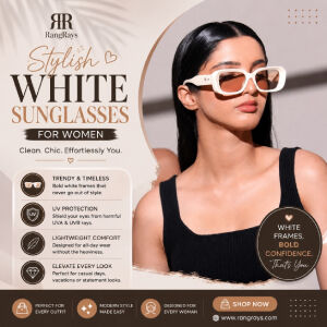 New Delhi, Fashion & Design, Stylish White Sunglasses For Women