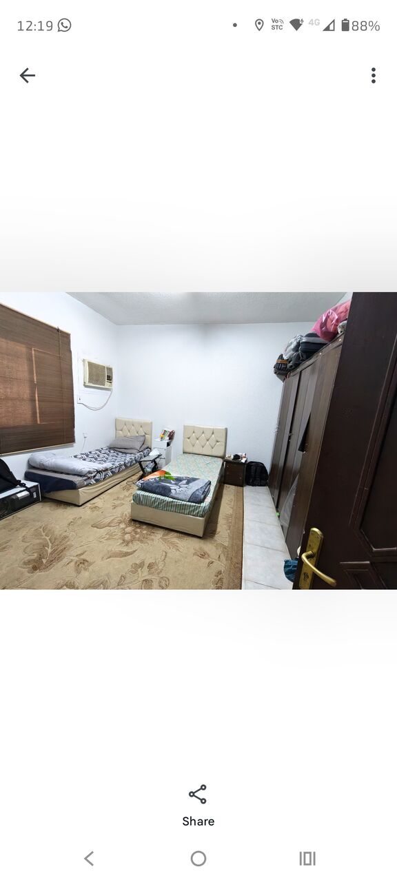 Riyadh, Rooms for Rent, SAR 1400/month,  1 Room In 3 Bed Room Flat Becholar Only