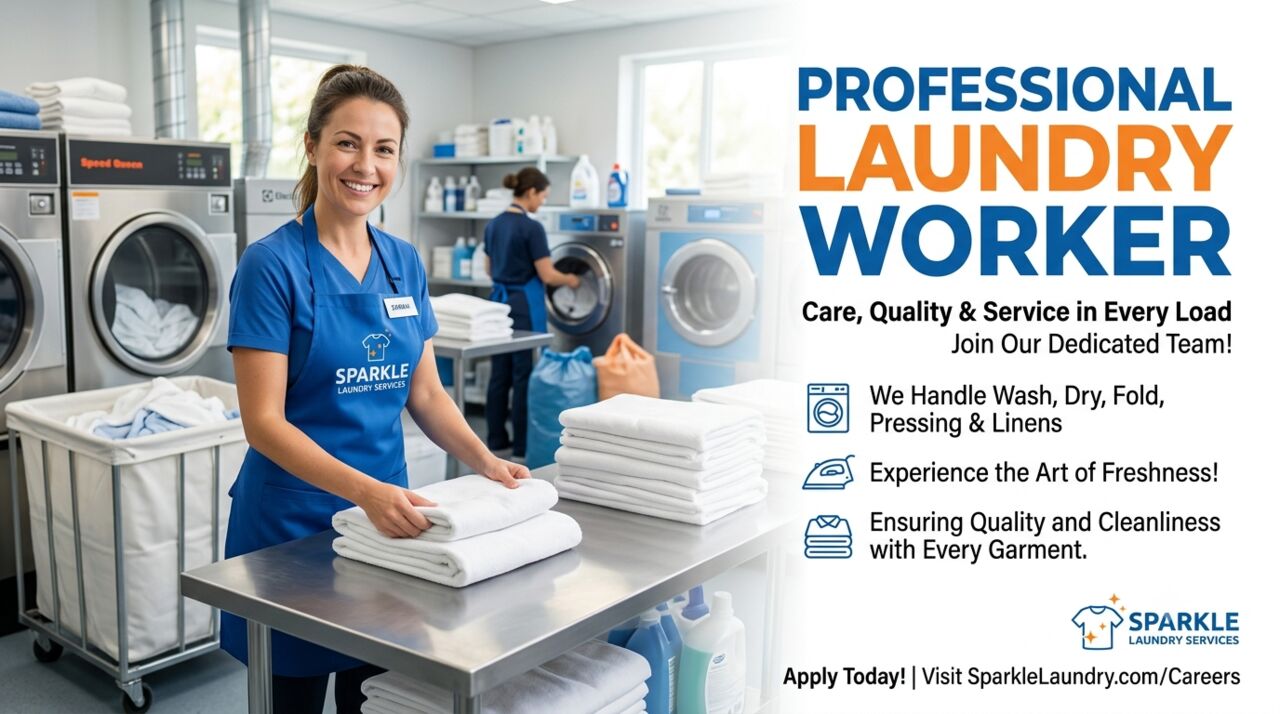 Diraz, Jobs, Professional Laundry Worker