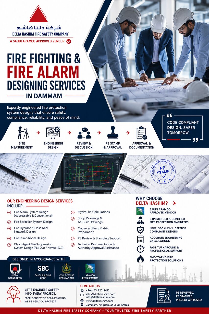 Dammam, Graphic Design, Fire Fighting & Fire Alarm Designing Services In Dammam | Khobar | Jubail