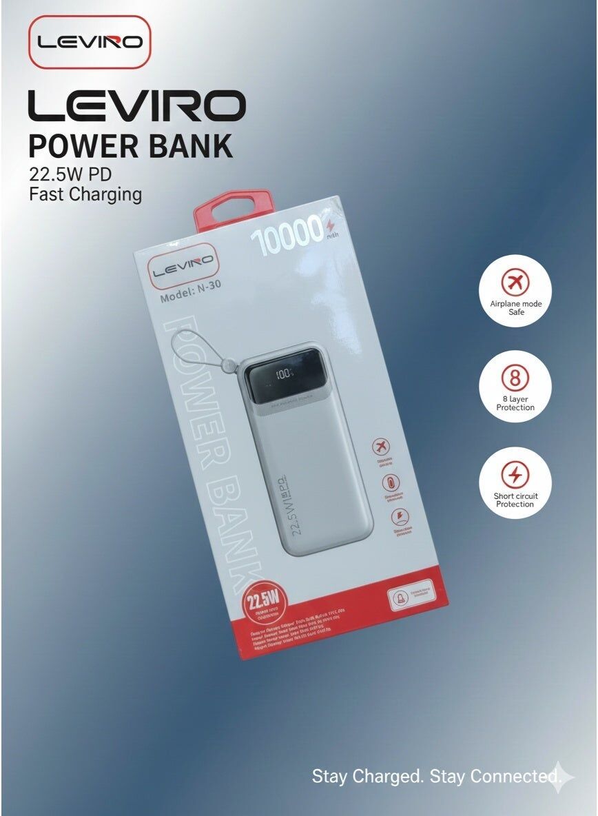 Manama, Electronics, BHD 7,  Levino N-30 10000mAh Power Bank Designed For Fast Charging
