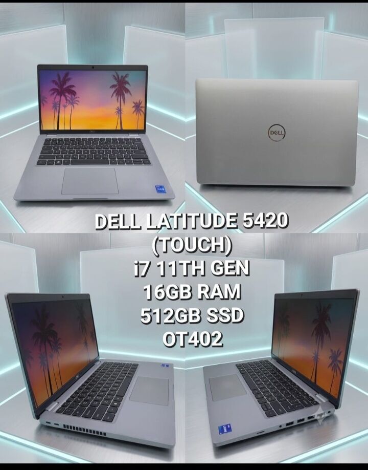 Manama, Computers, BHD 155,  This Silver Dell Latitude 5420 Features A 14-inch Touchscreen Display