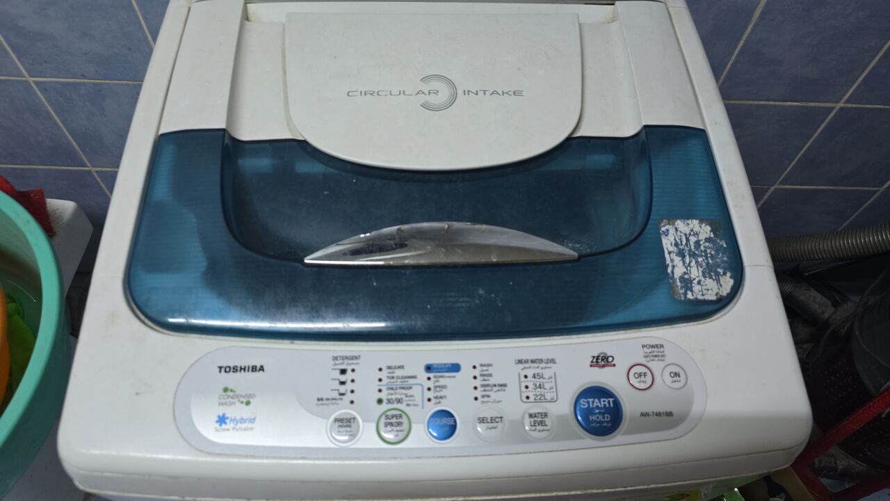 Al Malaz, Electronics, SAR 450,  TOSHIBA 7kg Fully Automatic Machine