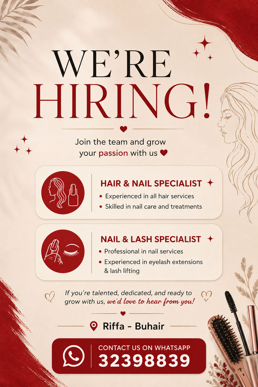 Riffa, Jobs, Ladies Beauty Salon / Riffa - Buhair