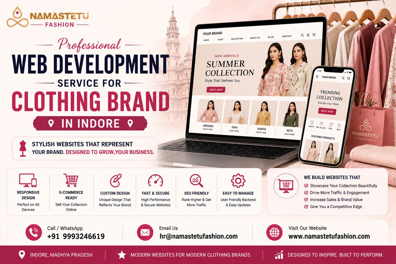Indore, Marketing, Web Development Service For Clothing Brand In Indore