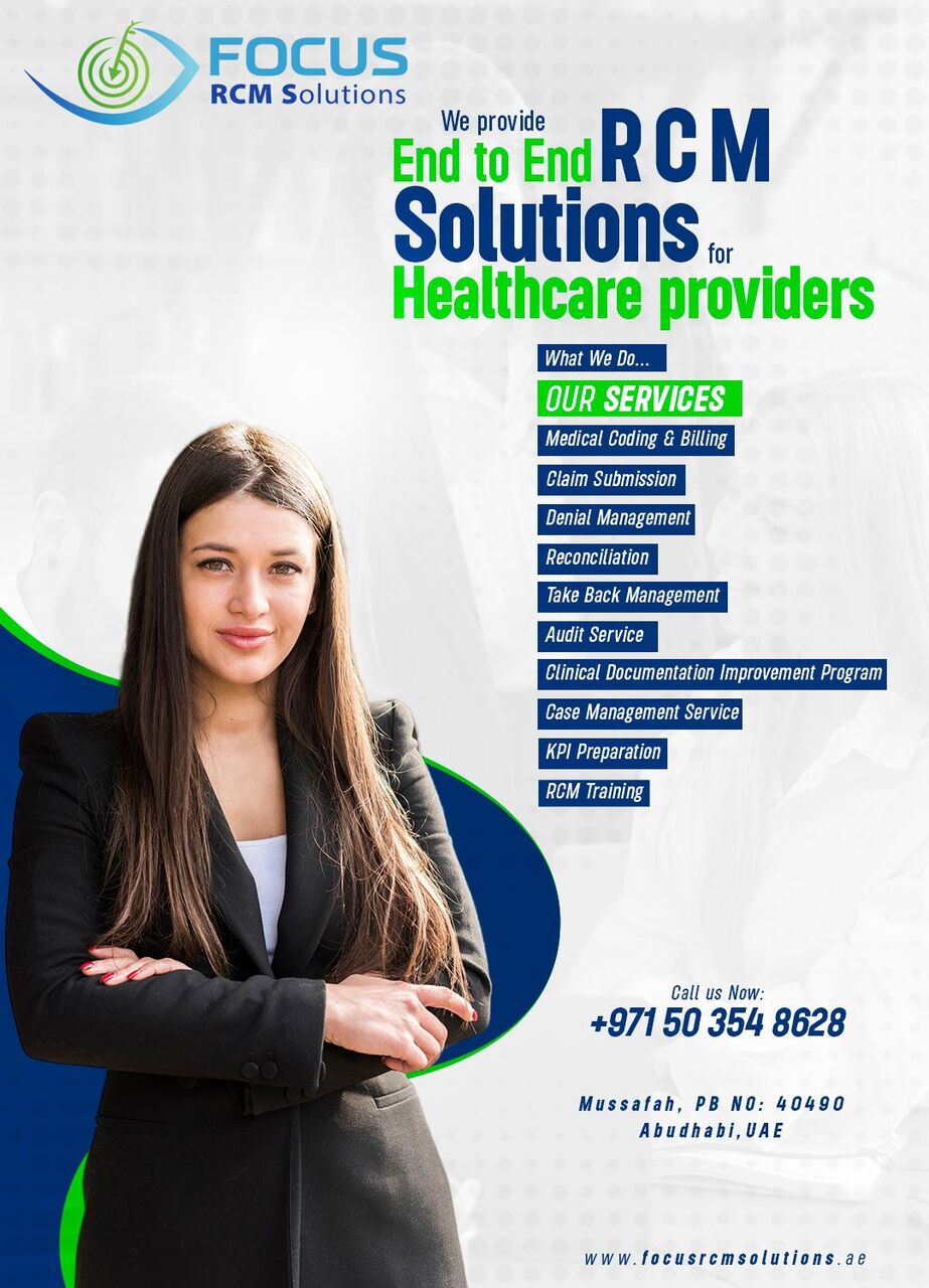 Abu Dhabi, General, Focus RCM Solutions UAE | Medical Billing & Revenue Cycle Experts