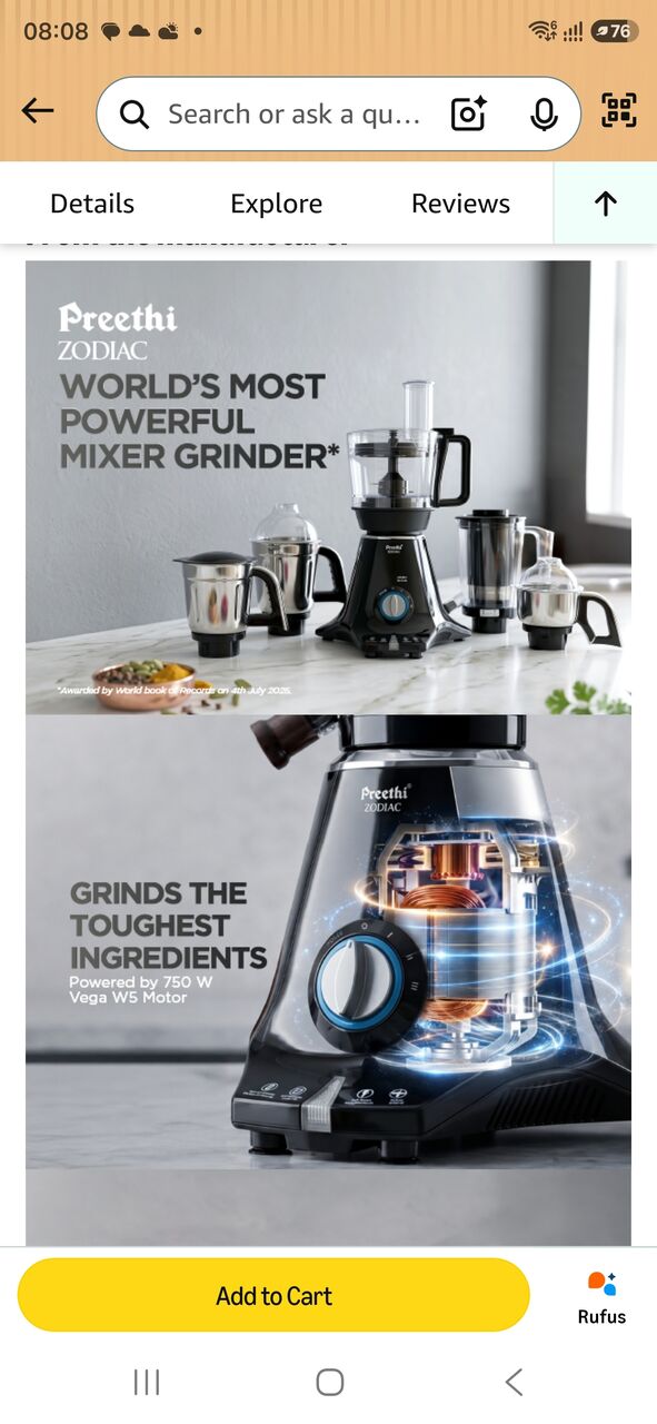 Hofuf, Appliances, SAR 350,  Preethi Zodiac MG-218 Mixer Grinder