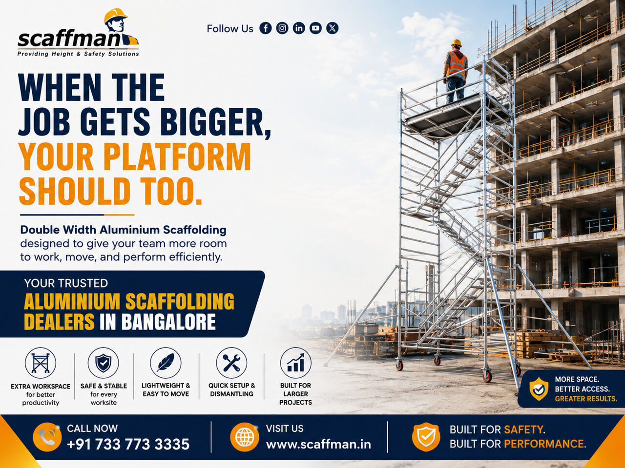 Bangalore, Construction, Reliable Aluminium Scaffolding Dealers In Bangalore