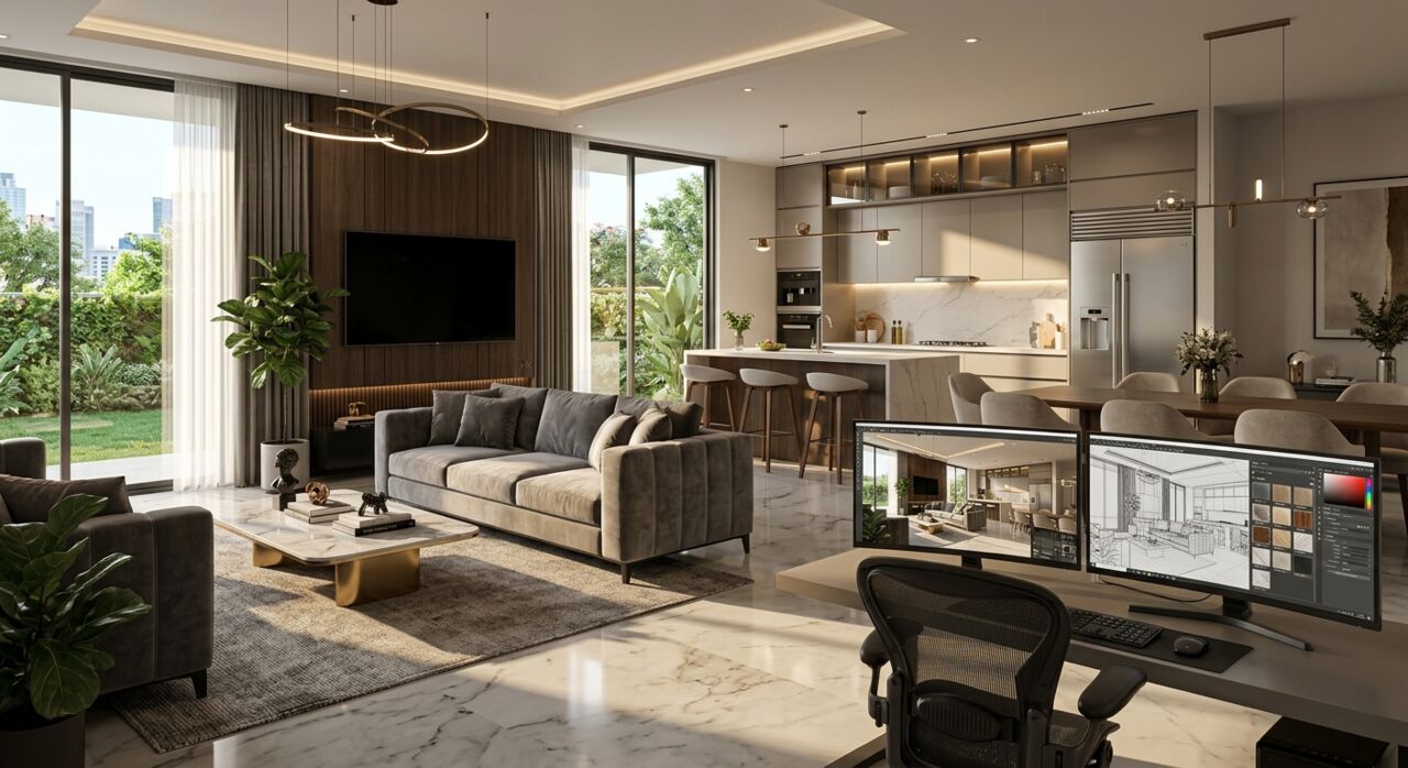 New York, Interior Design, Classic Interior 3D Rendering Services | Blue Ribbon 3D