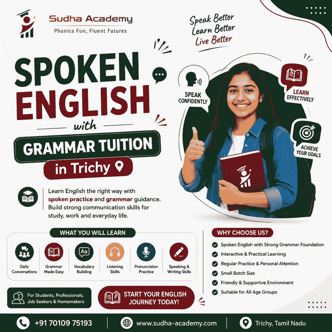 Mumbai, Education, Spoken English With Grammar Tuition In Trichy
