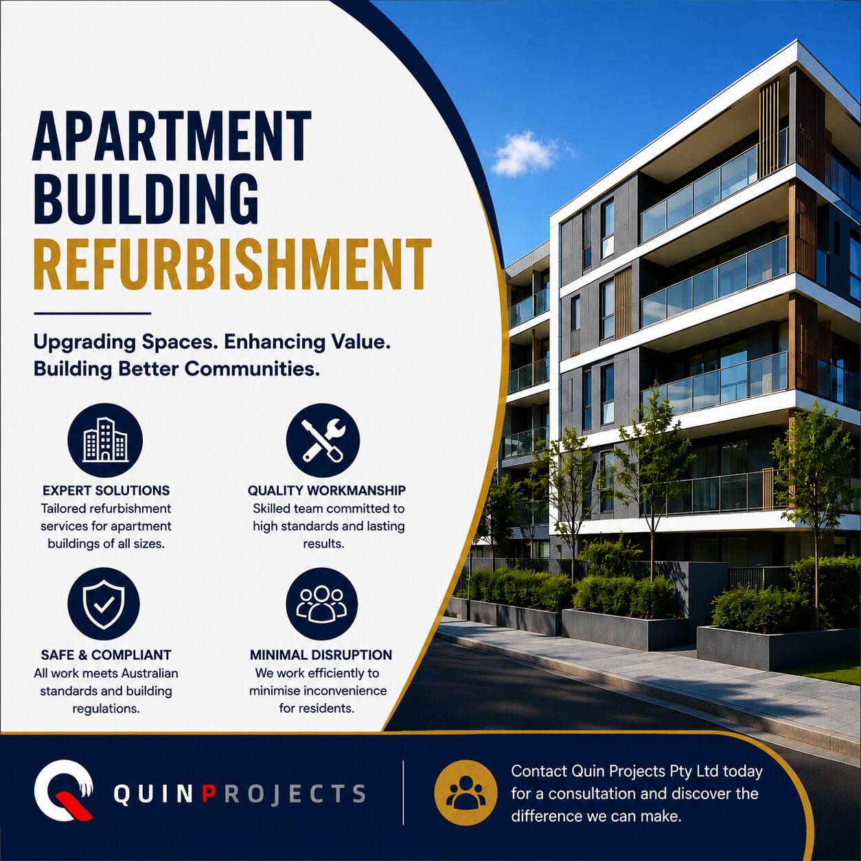 Sydney, Construction, Expert Apartment Building Refurbishment Services | Quin Projects Pty Ltd