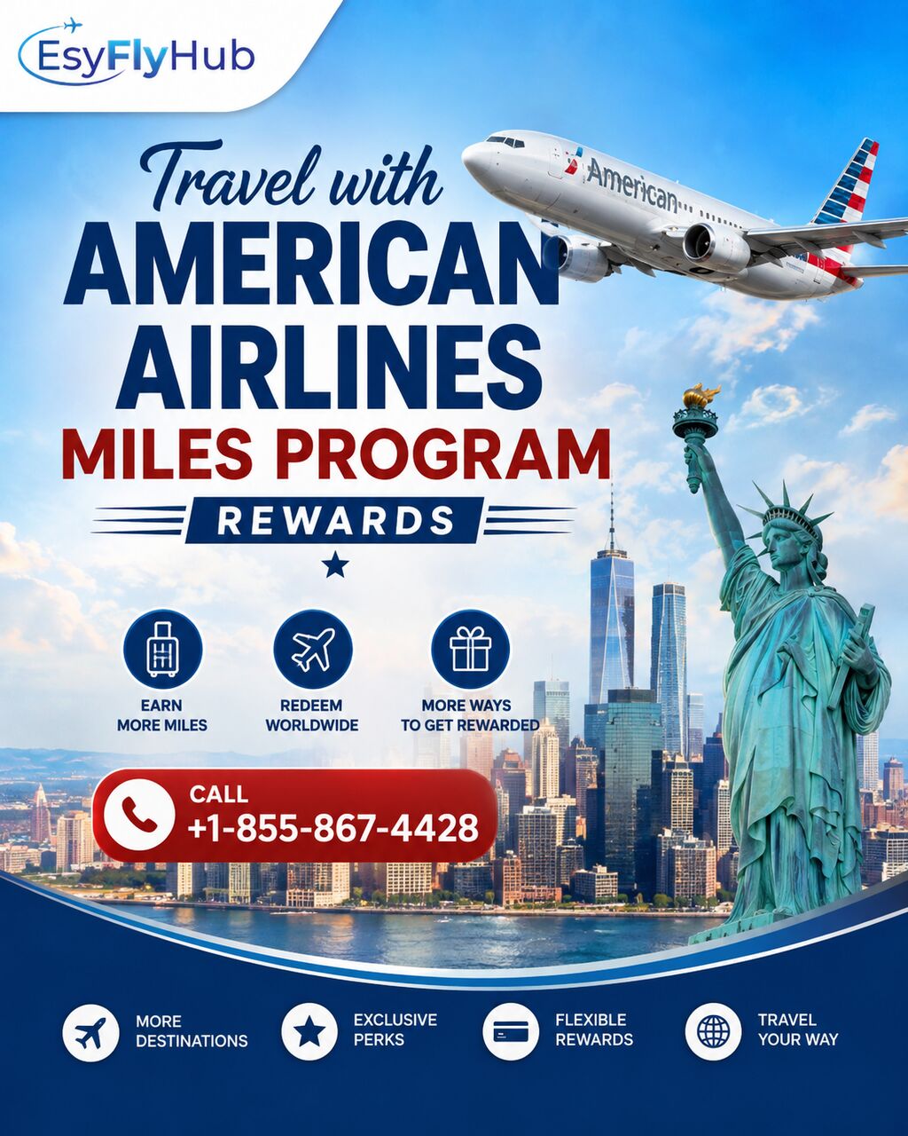 New York, Travel, Travel With American Airlines Miles Program Rewards