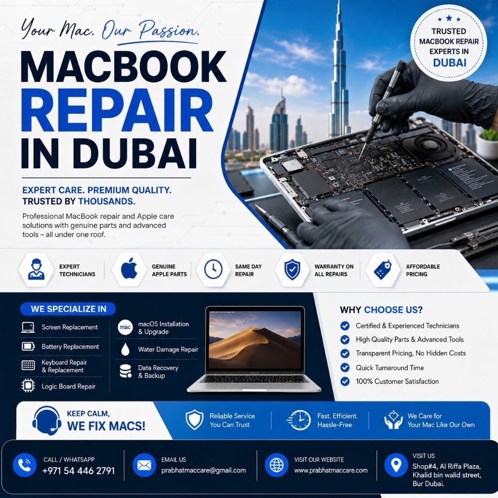 Bur Dubai, Appliance Repair, Fast & Affordable MacBook Repair In Dubai With Certified Apple Technicians