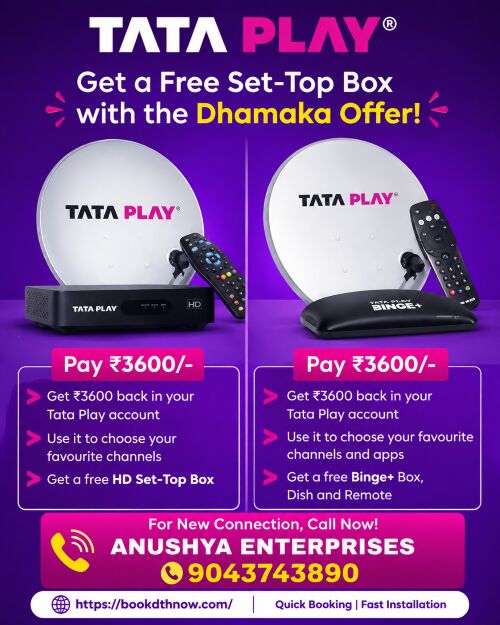 Chennai, Electronics, INR 3600,  Tata Play New DTH Connection Villupuram