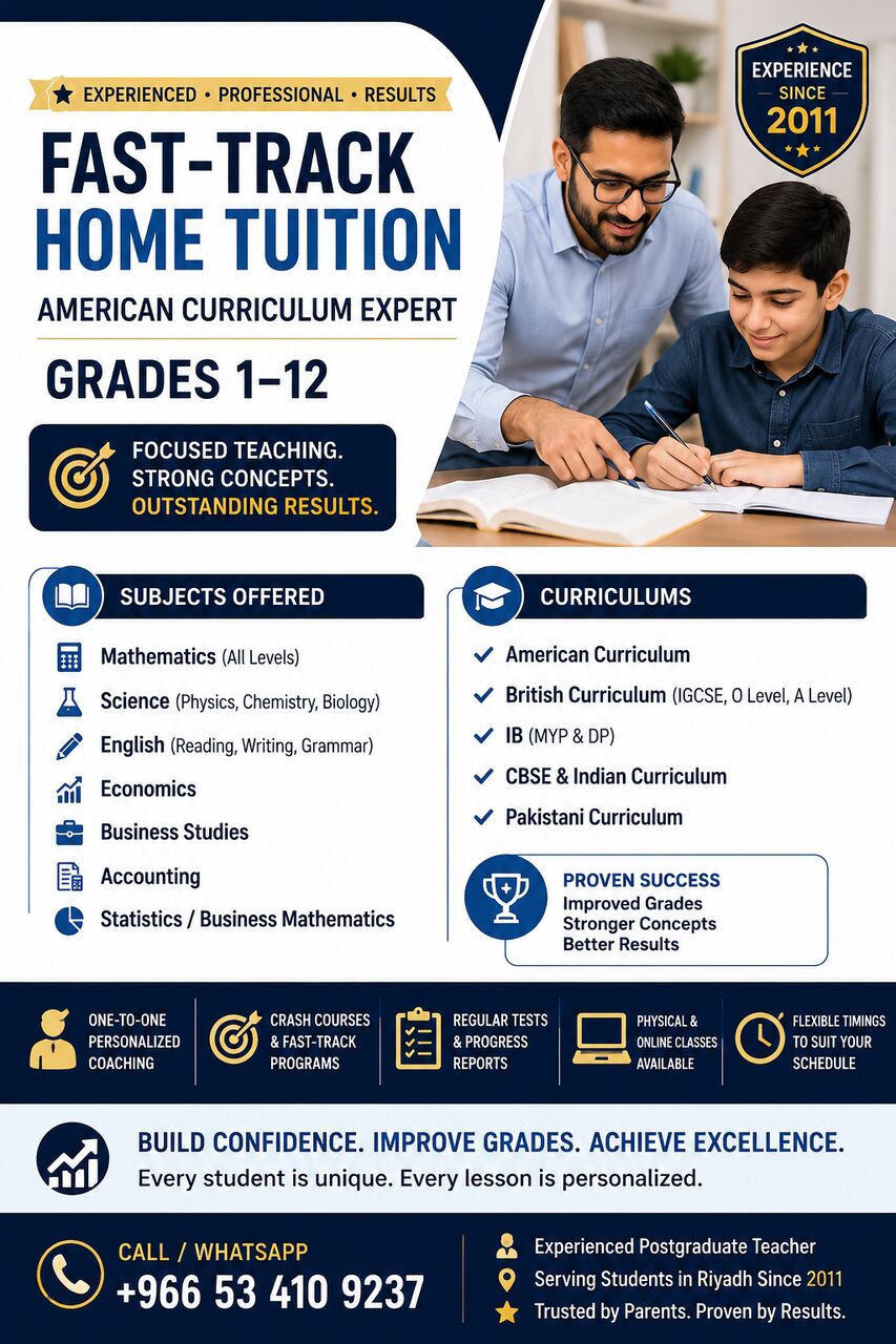 Al Urayja, Lessons Offered, Mathematics Expert Home Tutor | Al Urayja | American &bull; British &bull; IB &bull; IGCSE