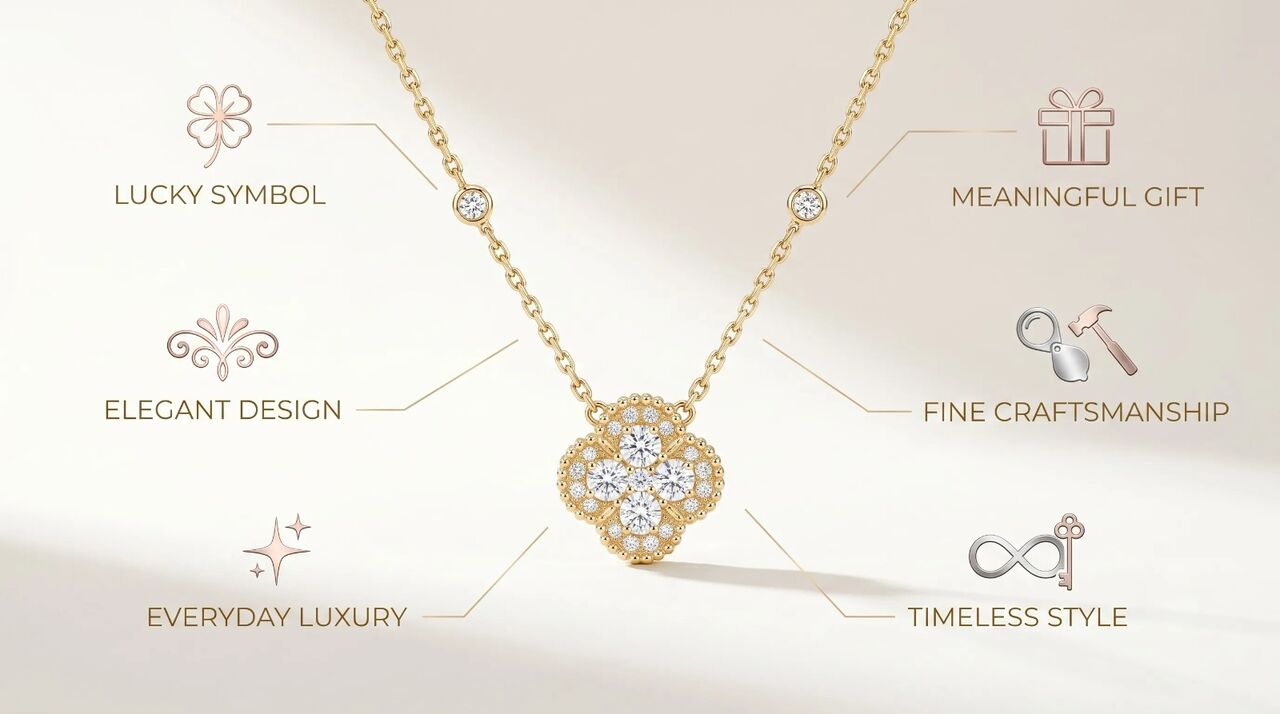 London, Jewelry, GBP 1450,  Everything You Need To Know About A Leaf Clover Necklace