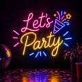 USD 17660,  Buy Let's Party Neon Sign Online In USA