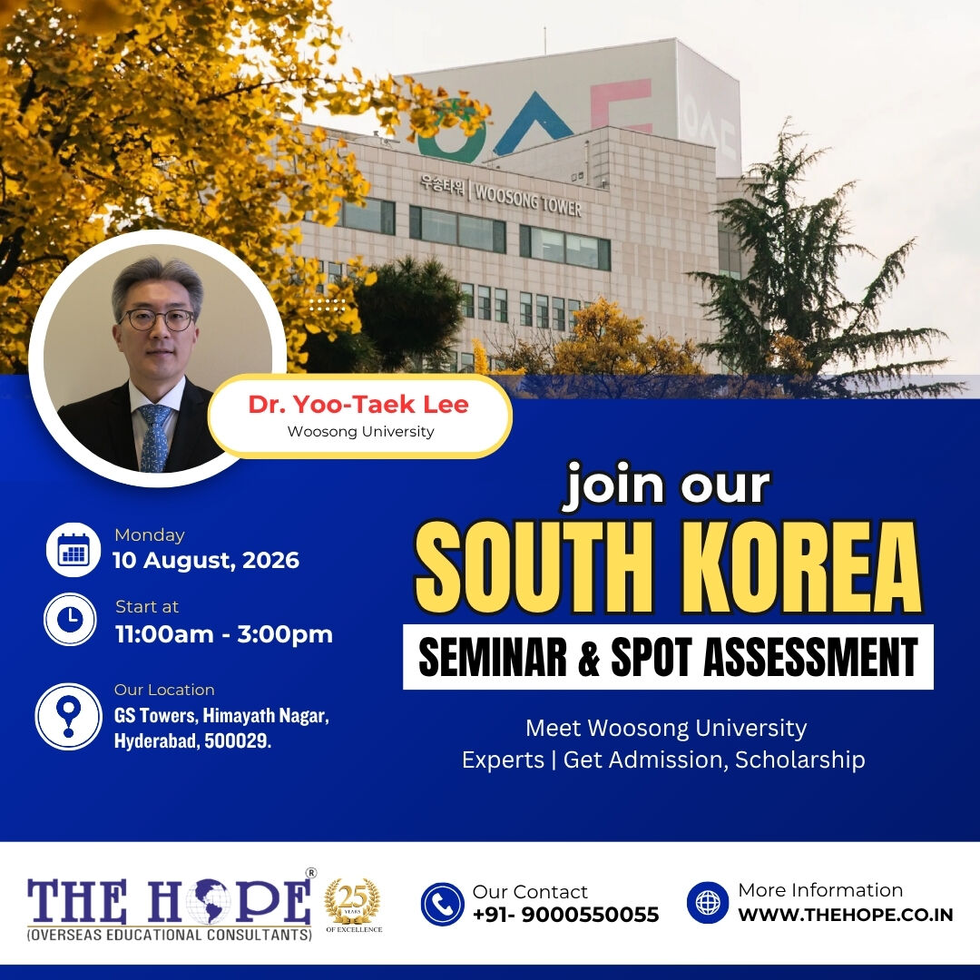 Kurnool, Education, We Are Conducting Free South Korea  Seminar At 10th Aug