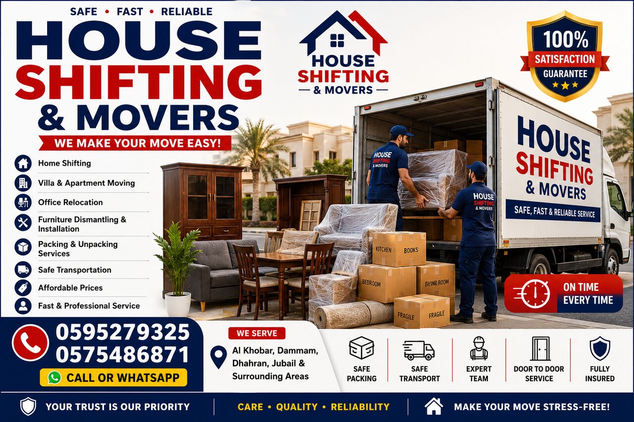 Al Dana, Delivery, Professional House Shifting & Moving Services In Al Khobar  Looking For A Reliable And