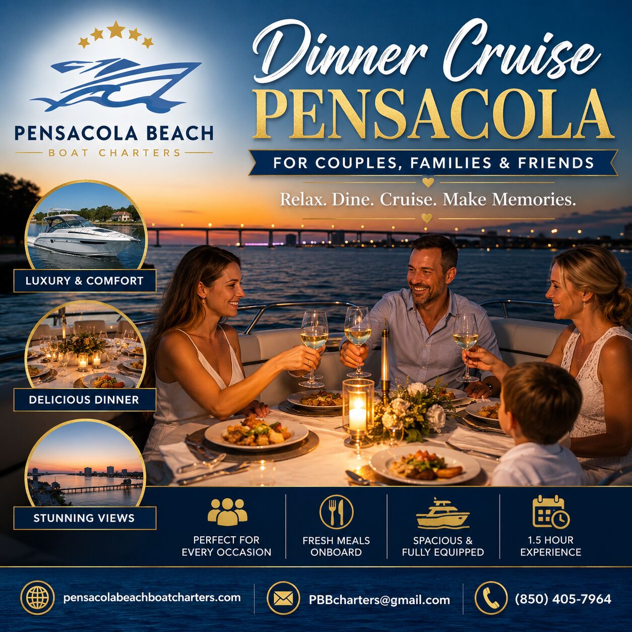 New York, Travel, Dinner Cruise Pensacola For Couples, Families & Friends
