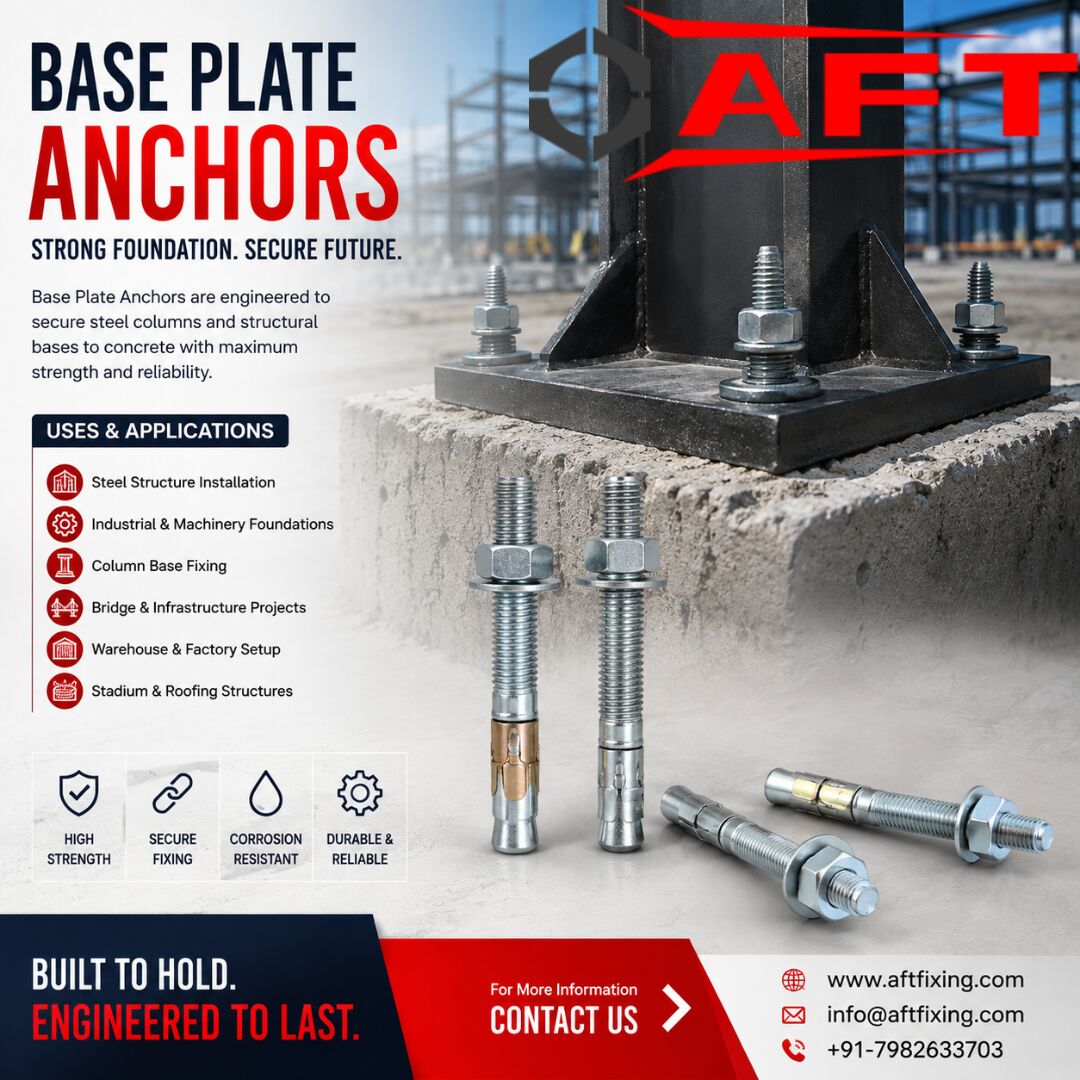 Haryana, Wholesale Products, Base Plate Anchors For Secure Industrial Fixing