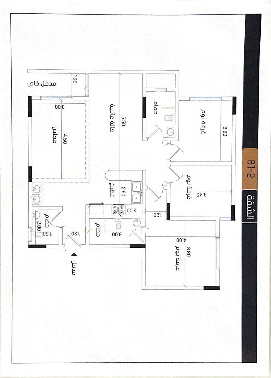 Riyadh, Apartments, Flats, Houses & Villas, SAR 80/year,  3 BR,  121 Sq. Meter,  Brand New 3-Bedroom Apartment For Rent