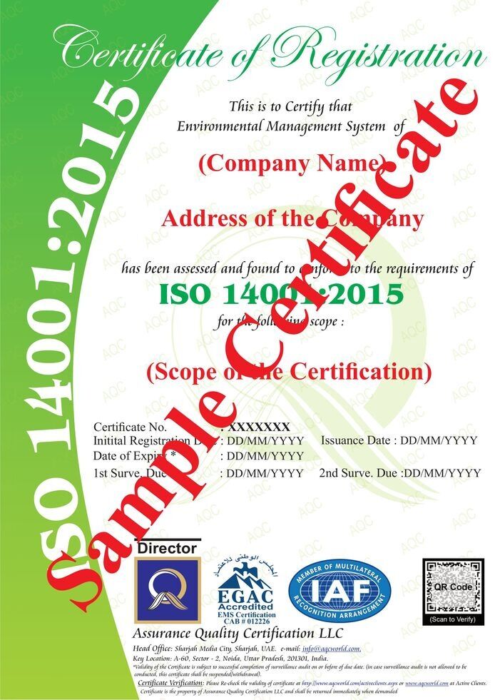 Noida, Business, AQC World: Your Trusted Partner For ISO 14001 Certification Process