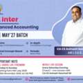 CA Inter Advanced Accounting &ndash; Jan / May &rsquo;27 Batch Announcement!