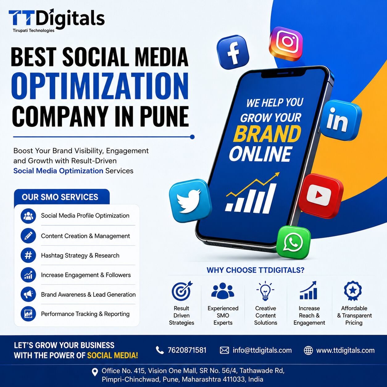 Pune, Marketing, Best Social Media Optimization Company In Pune | TTDigitals