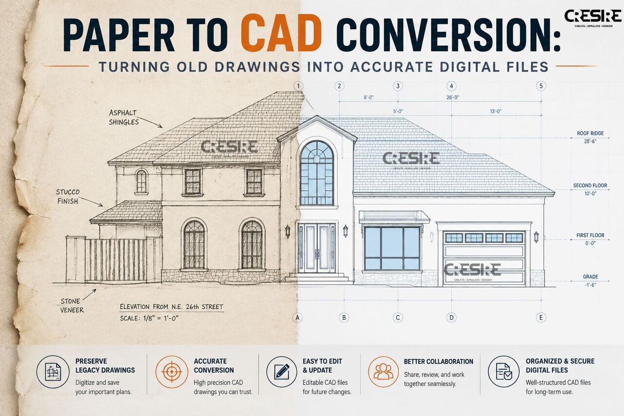 New York, Business, Paper To CAD Conversion: Turning Old Drawings Into Accurate Digital Files