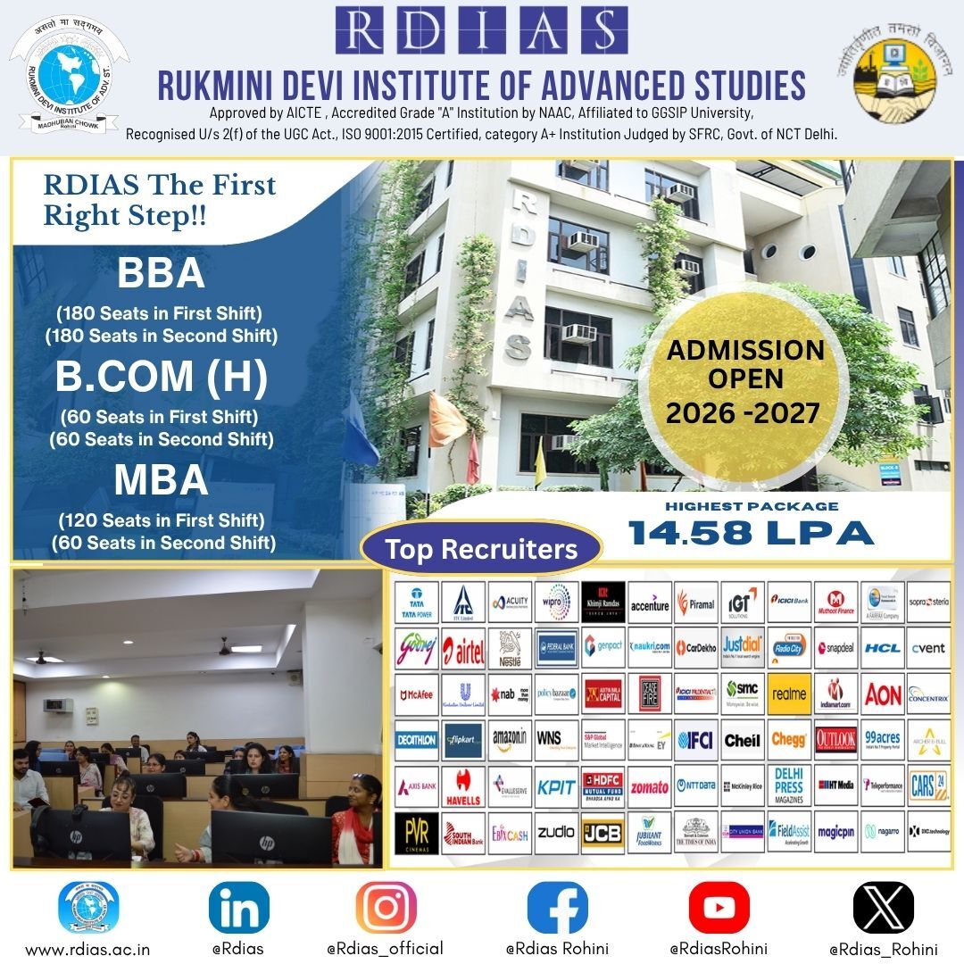 Rohini, Education, Best MBA Colleges In Delhi With Placements &ndash; Choose RDIAS For A Successful Career