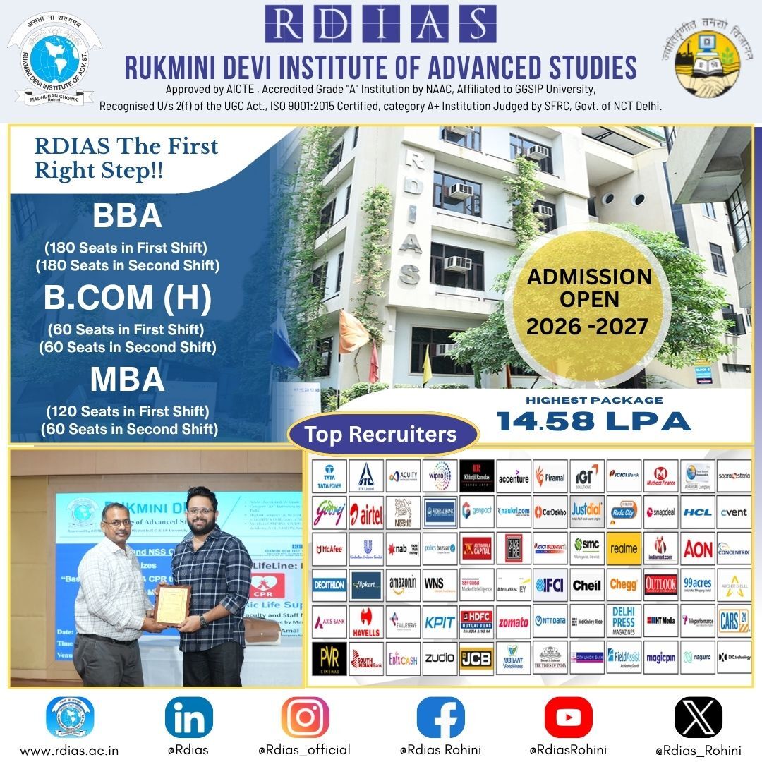 Rohini, Education, How To Choose The Right MBA College In Delhi NCR: Why RDIAS Is The Smart Choice For Future