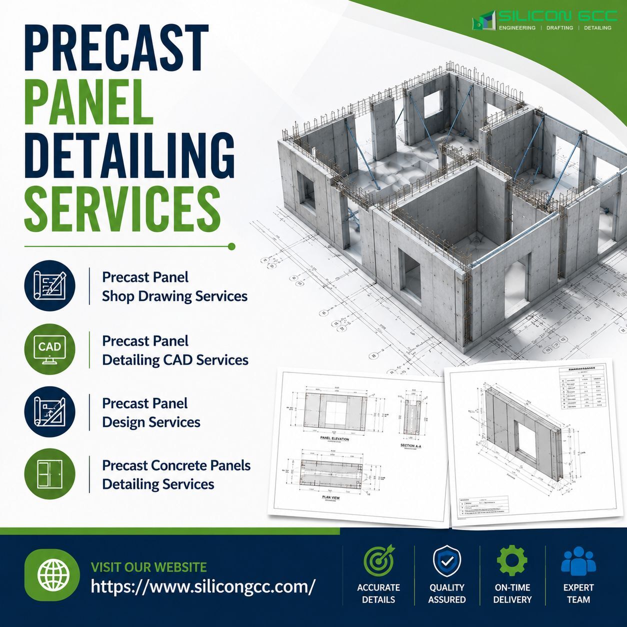 Sharjah, Construction, Affordable Precast Panel Detailing Services In Sharjah, UAE