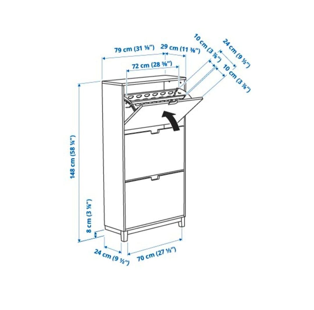 Jeddah, Household Items, SAR 450,  SAR 450, Shoe Rack - Classy & Elegant -Brand New IKEA With 3 Compartment - 20 Pair