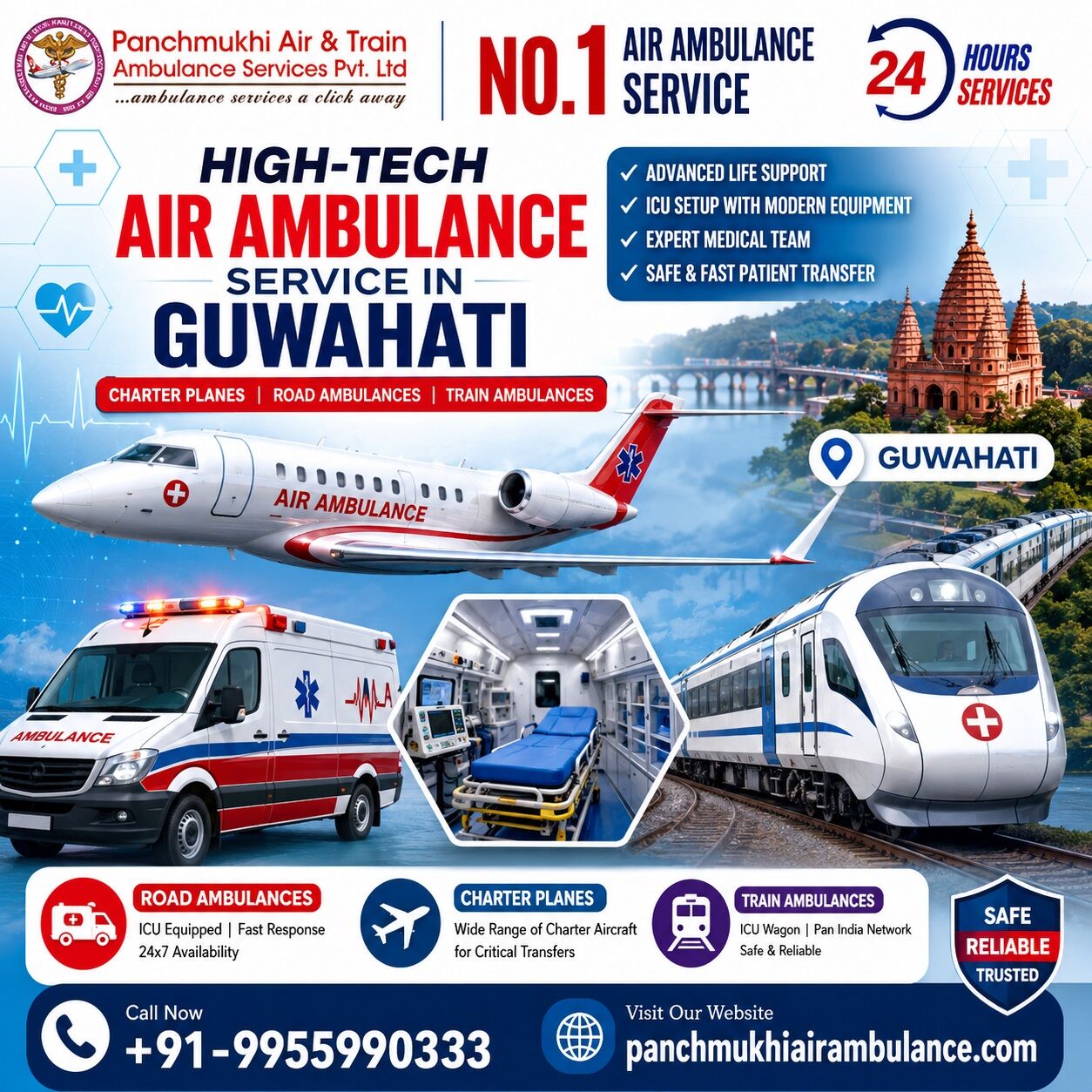 Mumbai, Health, Panchmukhi Hi Tech Air Ambulance In Guwahati - Lifeline Beyond Distance