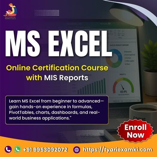 New Delhi, Lessons Offered, MS Excel Online Course & Excel Certification
