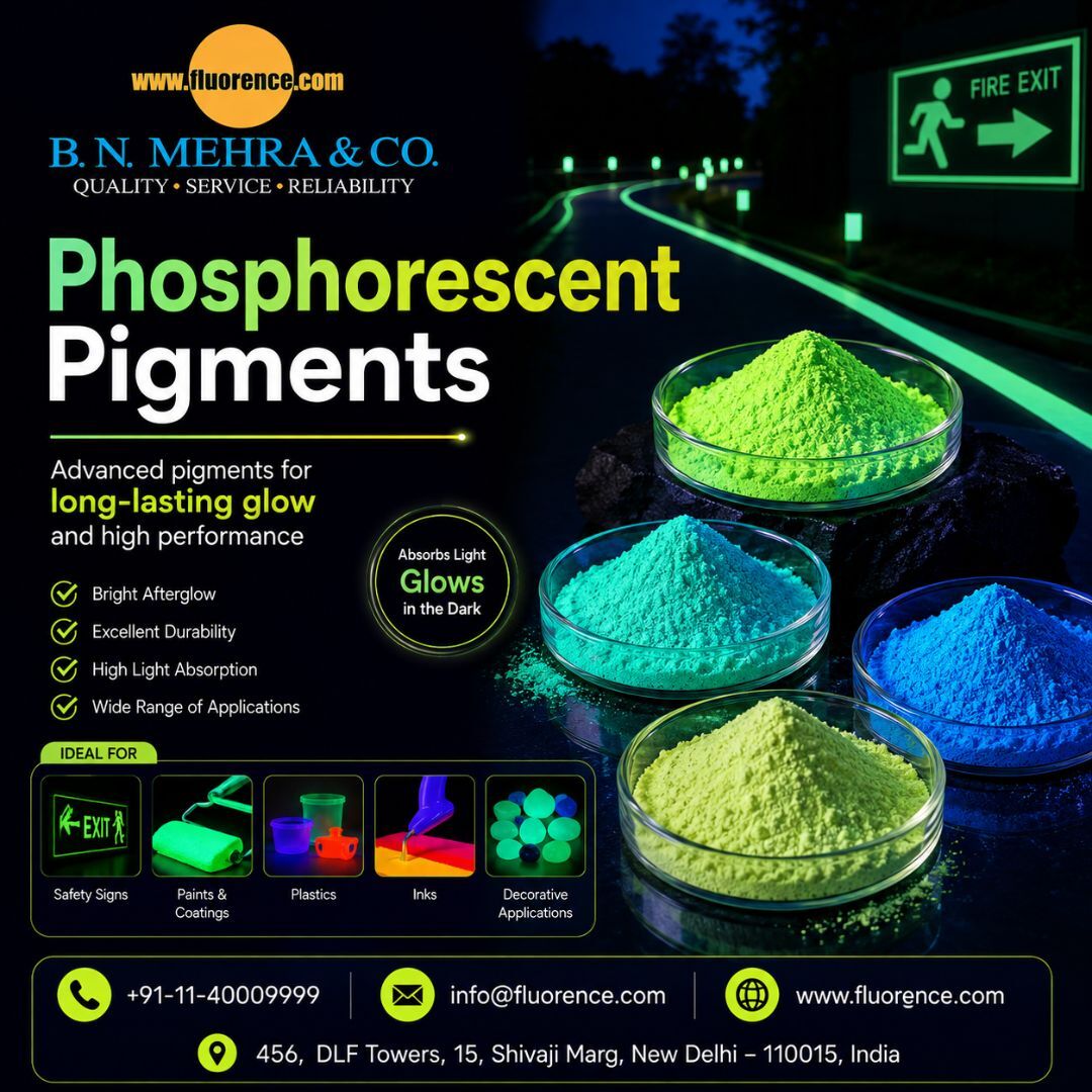 New Delhi, Materials, Get Advanced Phosphorescent Pigments For Lasting Glow | Fluorence