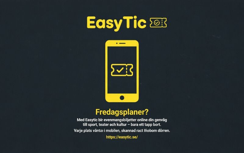 Stockholm, Tickets, Kvällen Börjar Där Kön Slutar &ndash; Med Easytic I Fickan